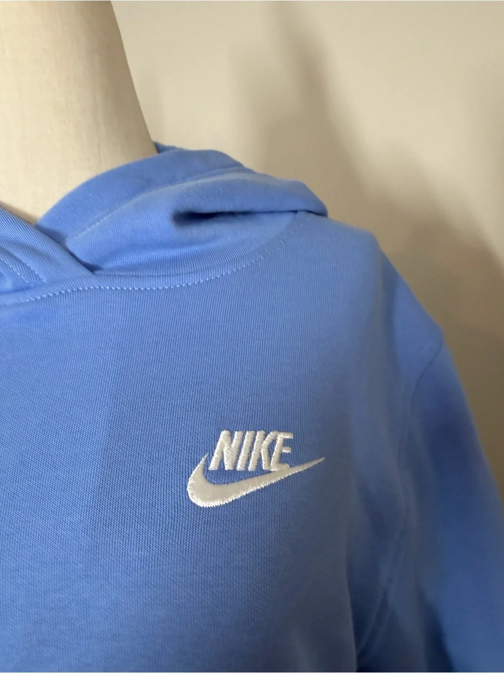 NEW Nike Sportswear Club Boys Lt. Blue -SZ L- Fleece Pullover Hoodie Sweatshirt